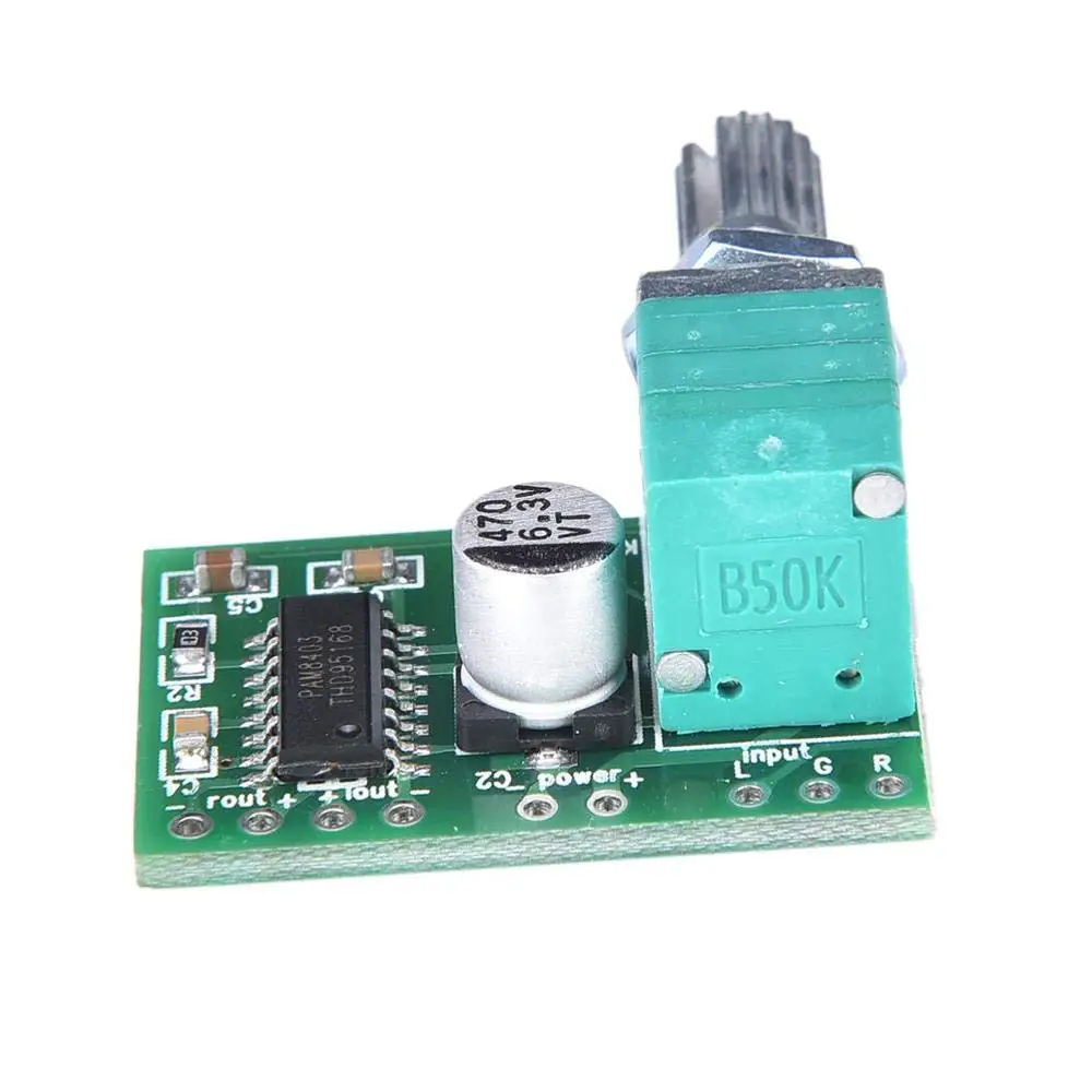 5 в PAM8403 звук Стандартный DC аудио усилитель мощности плата 2 канала с модулем регулировки громкости