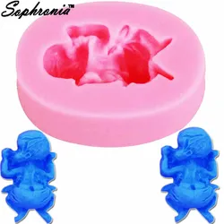 Sleeping Baby Silicone Moulds For Cookies Bread Lollipop Bakeware Baby Shower Ramadan Decoration Patisserie And Confectionery