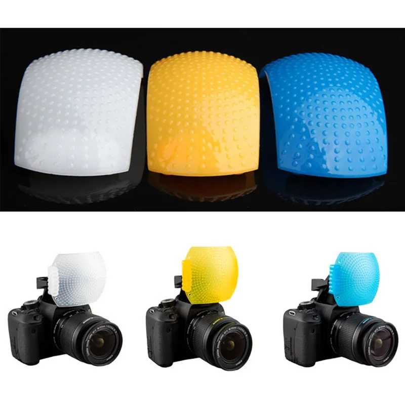 

50set/lot Soft Box Diffuser white blue orange for Internal Flash all camera DSLR PFD5