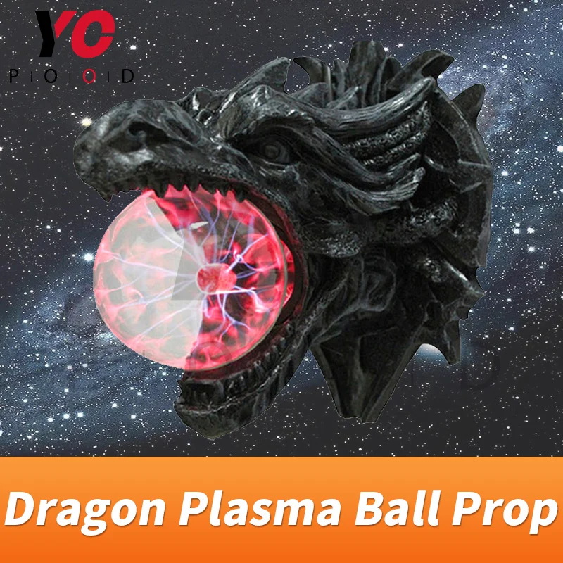 

YOPOOD Dragon Plasma Ball Prop escape room magic game supplier touching ball for certain time to unlock metal sensor to start