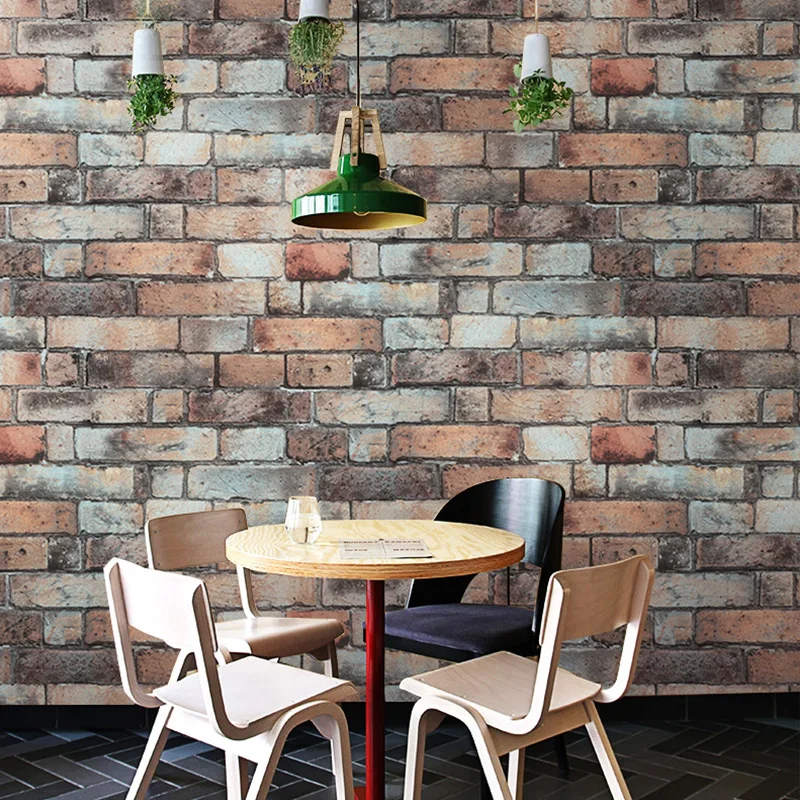 

tapety Vintage Brick Wall Papers Home Decor Personalized Vinyl 3D Papel Mural Grey Brown Brick Wallpaper for Walls positano