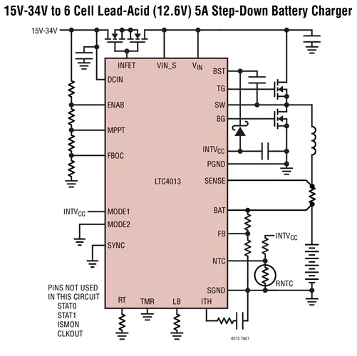 LTC4091EDJC LTC4091IDJC LTC4091 - เครื่องชาร์จแบตเตอรี่ 36V และตัวจัดการสํารองพลังงาน