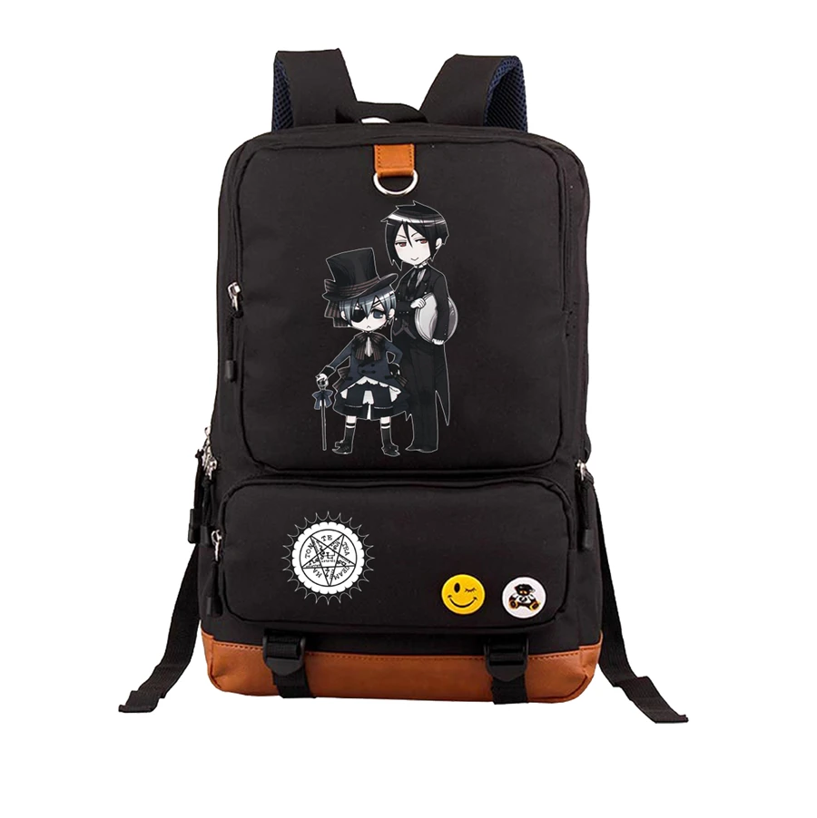 

Anime Kuroshits Black Butler Ciel Sebastian Backpacks Teenage School bookBags Laptop Backpack women men Printing Travel Rucksack