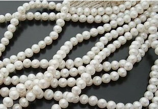 

AA+ 5.5MM 160Pcs=2Stands/Pack Oval 100% White Natural Freshwater Loose Pearl Strand Jewelry Beads