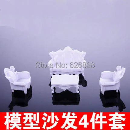 5Sets Scale 1/25 Indoor scene building sand table sofa model 4 suit Europe type sofa chair