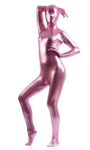 New Latex Full Bodysuit Spandex Cosplay Clothes Shiny Metallic Skin Suit Catsuit Men Women Halloween Zentai Costumes