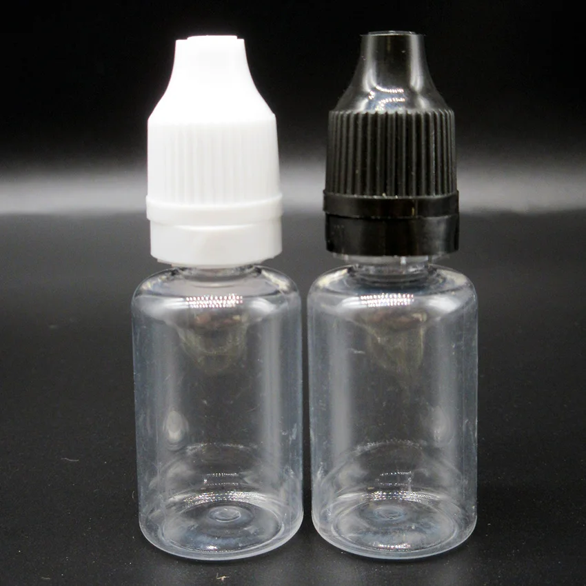 China hot sale bottle 15ml PET transparent dropper bottle,e liquid bottle with childproof and tamper evident cap 100pcs/lot