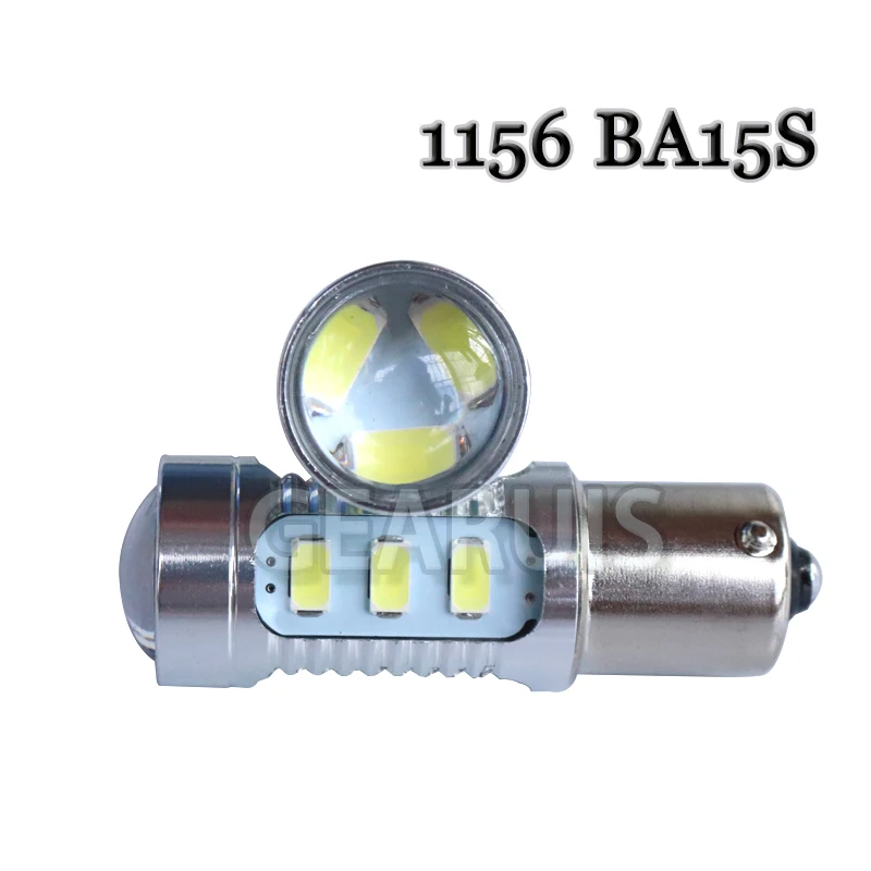 100pcs 1156 LED BA15S P21W S25 15 SMD 5630 1157 BAY15D Brake Light Reverse Lamp DRL Car Tail Bulb Red Amber 12V to 24V