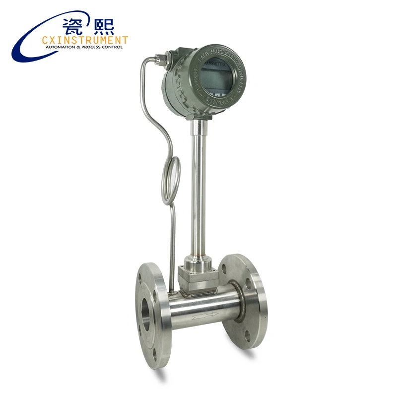 DN80 Diameter 500-1200 m3/h Flow Range and Digital Display compress air vortex flowmeter