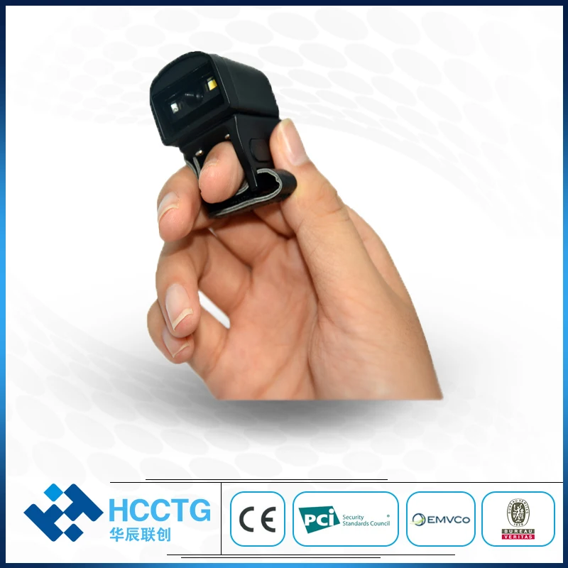 1D 2D Ring Bluetooth Scanner CMOS video Ring Barcode Scanner HS-S02