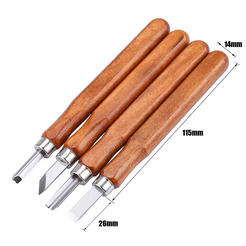 4Pcs/Lot Handle Wood Carving Knife Tool Chisels Set for Basic Woodcut Working Clay Wax DIY Tools And Woodworking Hand Tools