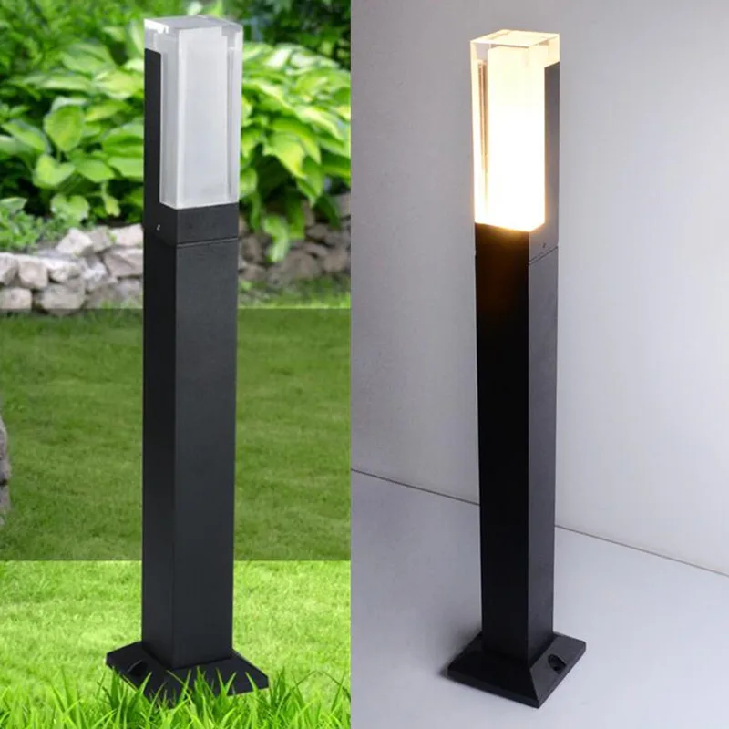 Waterproof 10W COB LED Bollard light for Landscape Garden Yard Square Outdoor led lawn lamp 40cm/60cm/80cm High