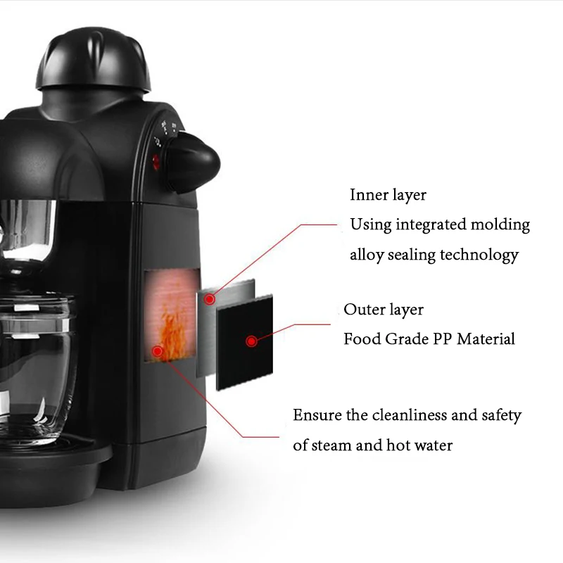 Máy pha cà phê espresso Nhỏ bán tự động gia đình Áp suất Bơm loại Hơi Nước Sữa Bong Bóng Thương Mại