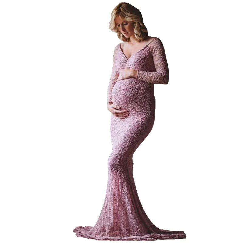 Maternity Dress For Photo Shoot Maternity Photography Props Pregnancy Dress Photography Vestido Gestante Maxi Gown Shoulderless