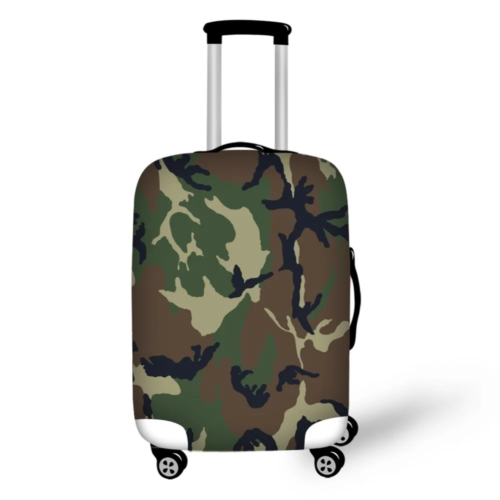 Army Camouflage  Travel Accessories Suitcase Protective Covers 18-32 Inch Elastic Luggage Dust Cover Case Stretchable