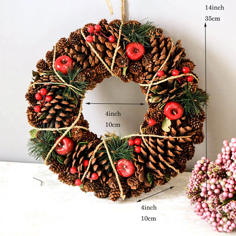 

Handmade Garland Wreath for Door, Rustic Decor, Wedding Decoration, Autumn Harvest, Christmas, Winter