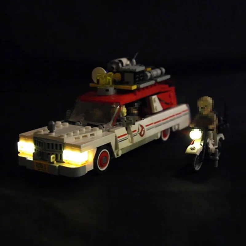 Led Light For Lego 75828 Ecto-1 & 2 Ghostbusters Building Bricks Blocks Movie Car Compatible 16032 Toys( light with Battery box)