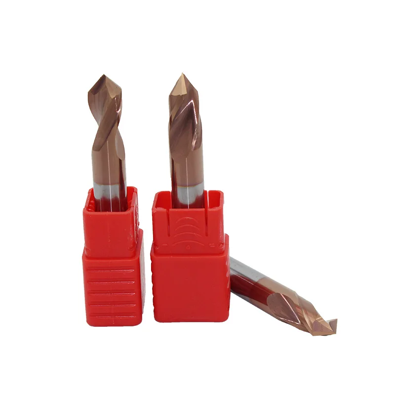 1pcs Carbide Spotting Drill Bit 8mm 10mm 12mmTitanium Coated Round Handle Straight Shank Twist Drill Bit for Metalwork