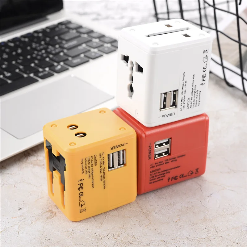 mycyk 6 colors Multi-function socket USB multi-function business conversion multi-purpose universal travel plug 1/2 usb enter eu