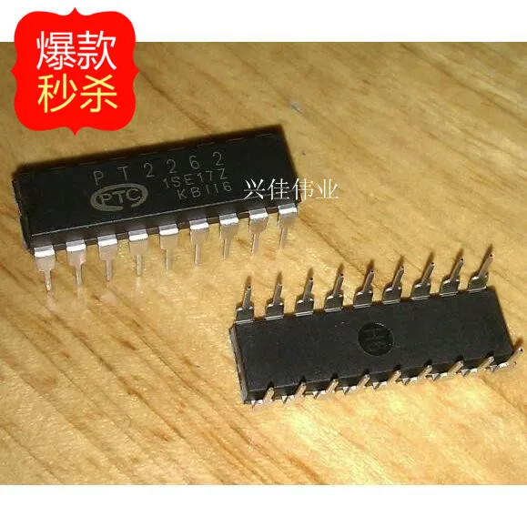 10PCS The new PT2262 DIP18 radio receiver chip