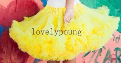 Girls Pettiskirt Petti Tutu Dance Skirt Yellow Color Fluffy Soft Petti Skirt Girls Tutu Skirt