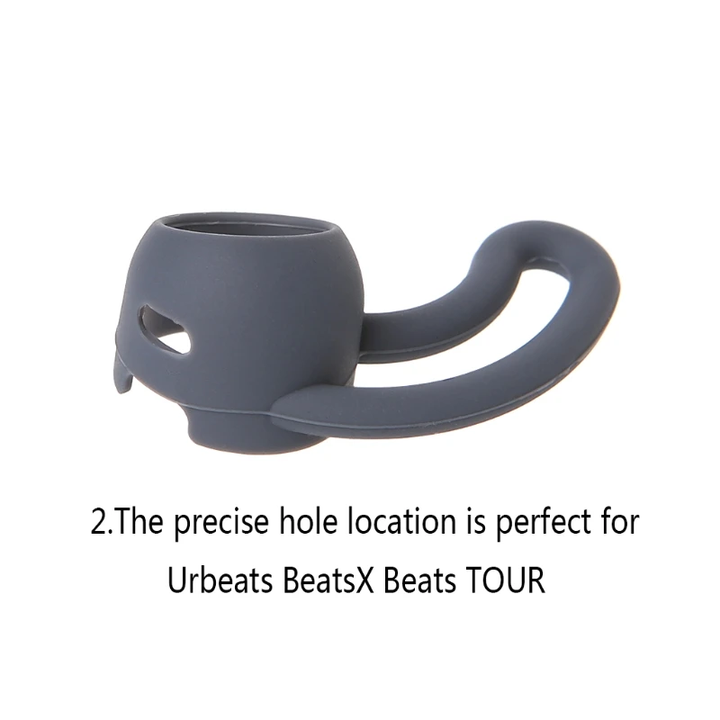 استبدال علبة سماعة سيليكون ، لينة ، مانعة للانزلاق ، خطاف سماعات الأذن ، أذني للشاش ، نبضات ، جولة يدق ، نصائح الأذن ، 5 أزواج