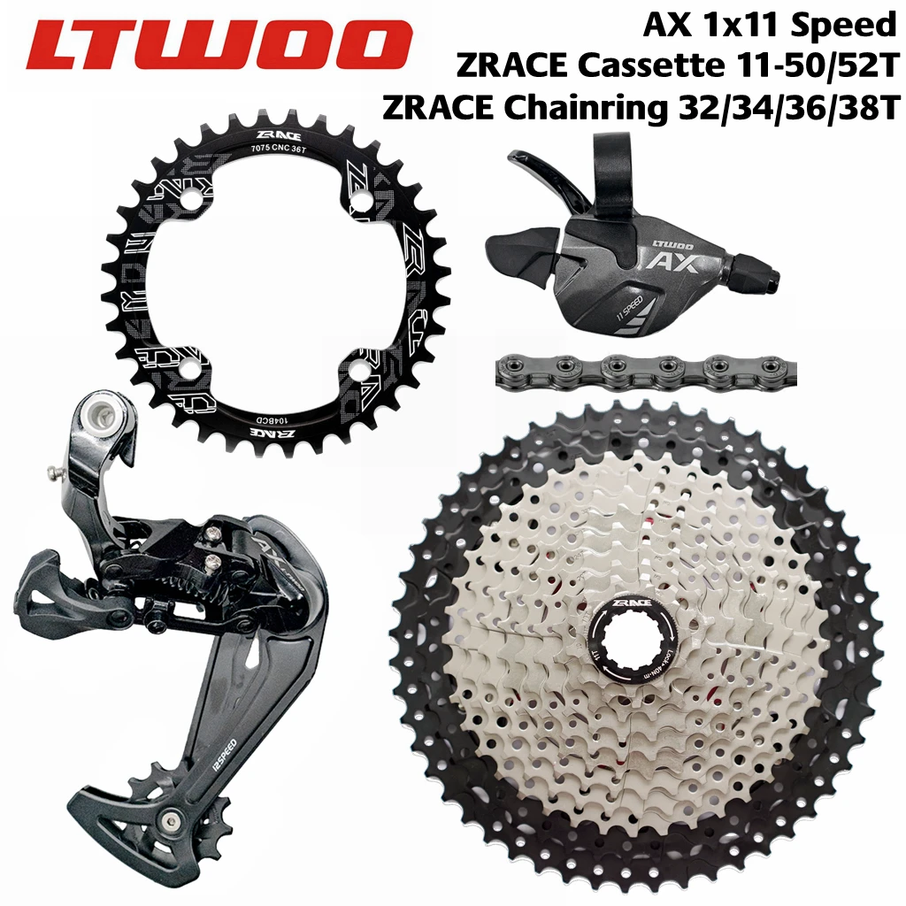 LTWOO AX11 11 Speed Trigger Shifter + Rear Derailleur 11s + ZRACE Cassette 52T / Chainrings + SUMC S11 Chain, PCR BEYOND M7000