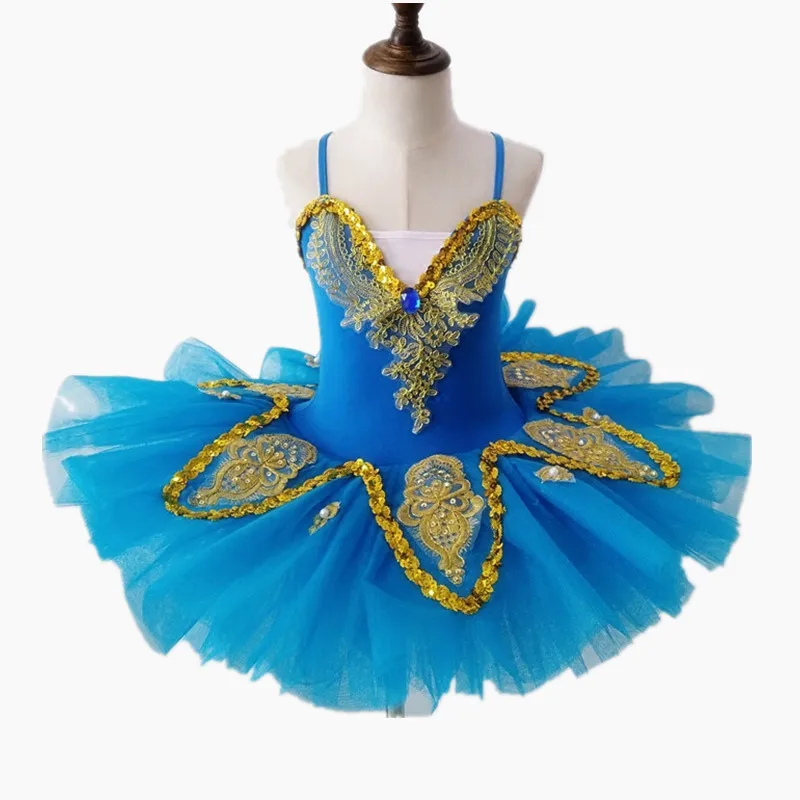 

Ballerina Dress Swan Lake Costumes Children Sequins Tutu Ballet Dress Kids Gymnastics Leotard Performance Dancewear For Girl