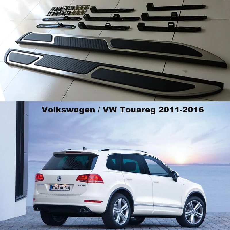 

For Volkswagen VW Touareg 2011-2016 Car Running Boards Auto Side Step Bar Pedals High Quality Brand New European Style Nerf Bars