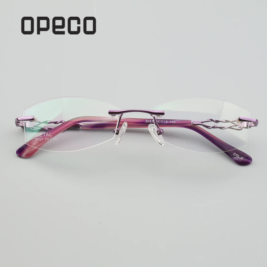 

Opeco prescription eyewear frame Women metal eyeglasses including RX single vision lenses RX recipe myopia spectacles #3057