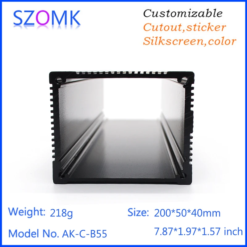 4Pcs 40*50*200mm aluminum extrusion case customizable aluminum extrusion enclosure for pcb electronics project box