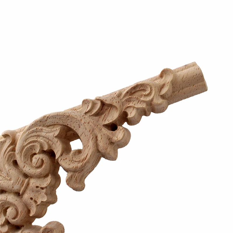 VZLX Woodcarving Carved Wood Applique European Furniture Cabinet Gate Flower Vintage Home Decor Decoration Maison Wholesale