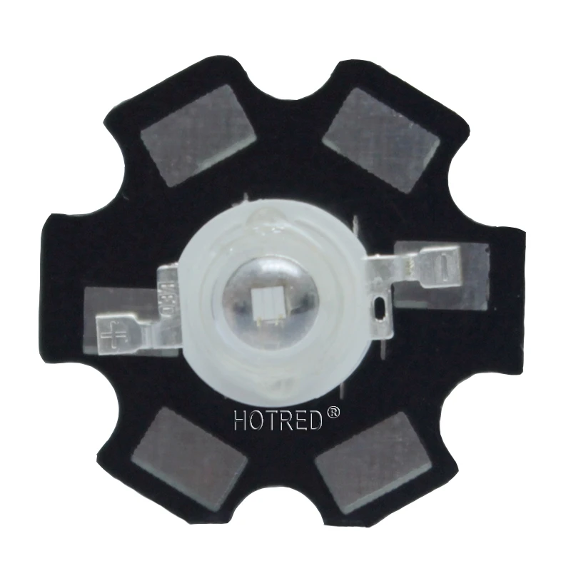 10pcs 3W High Power LED UV Light Chip 365nm 375NM 385nm 395nm 400nm 415nm 430nm Ultra Violet with 20mm star pcb DIY