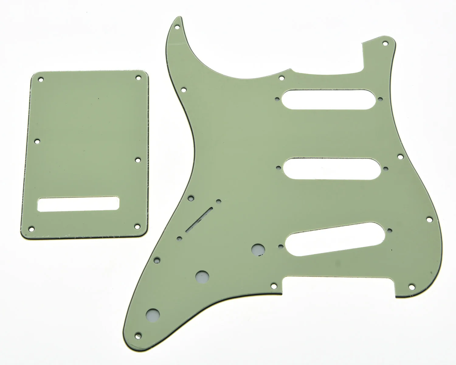 DOPRO Lefty Strat/ST SSS Pickguard Left Handed Tremolo Backplate Trem Cover Set