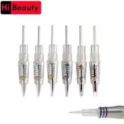 100pcs/lot Disposable 8mm Screw Tattoo Needles Cartridges For Semi Permanent Microblading Microneedling Makeup Cartridge Needles