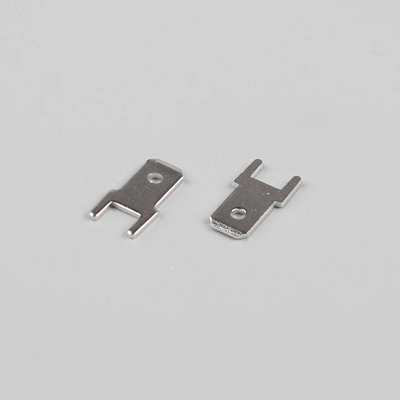 100pcs 4.8  Inserts Plug Spring Terminal PCB Solder lug type  thickness 0.8 short legs , PCB welding sheet