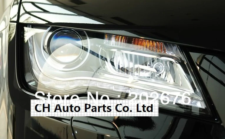 FREE SHIPPING, 2012 CHA A7 LED HEADLIGHT ASSEMBLY, WITH LED TEAR EYE AND BI-XENON PROJECTOR, FOR AUDI