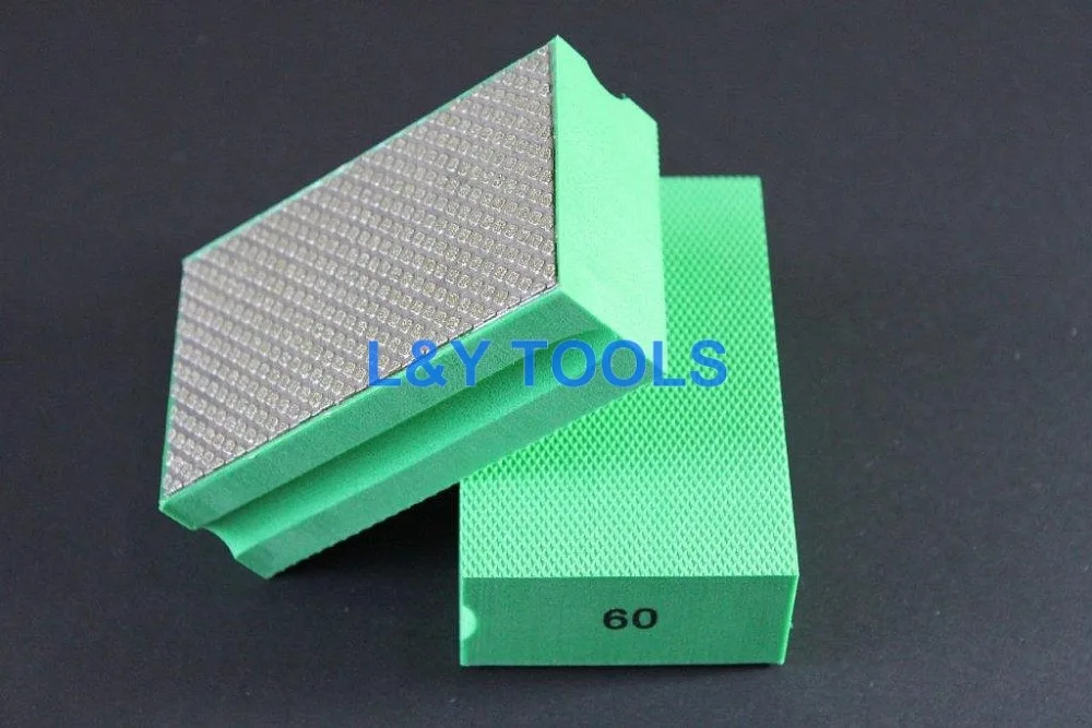 

90x55MM Electroplated Diamond Grinding Polishing Pads 60# 120# 200# 400#, Mainly for the stone, glass, ceramic, concrete, marble