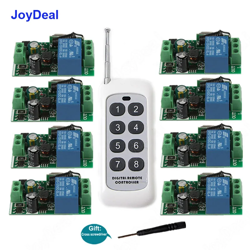 433Mhz Universal Wireless RF Remote Control Switch AC 110V 220V 240V 1CH Relay Receiver Module and RF 433 Mhz Remote Transmitter