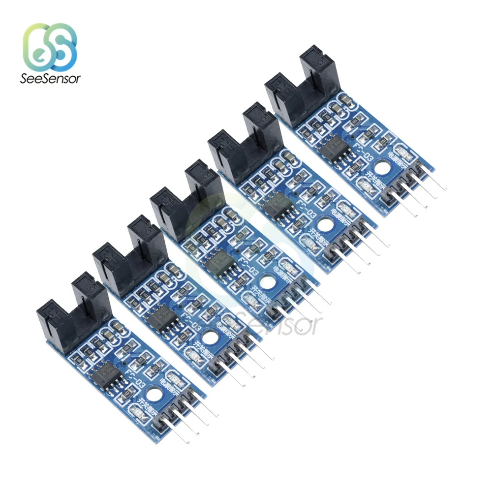 5Pcs Speed Sensor Module Slot-type IR Optocoupler LM393 For Arduino Groove Coupler Sensor 3.3V-5V Connect Relay Buzzer Module