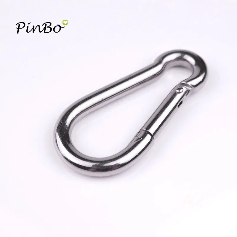 4pcs M6 304Stainless Steel Carabiner Carbine Snap Hook Outside Opening AISI304 M6