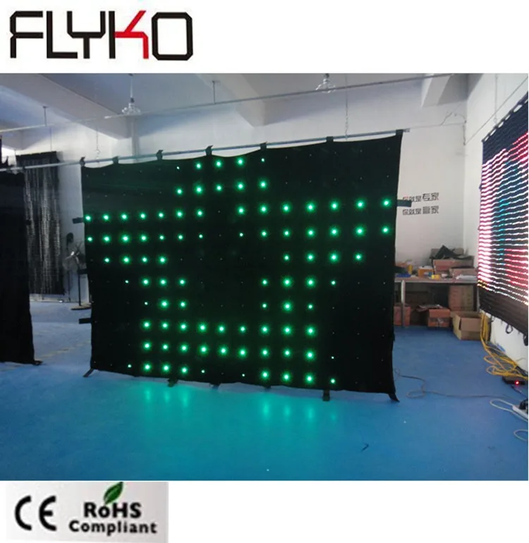 

RGB P20 LED flexible video curtain 2x3m display screen