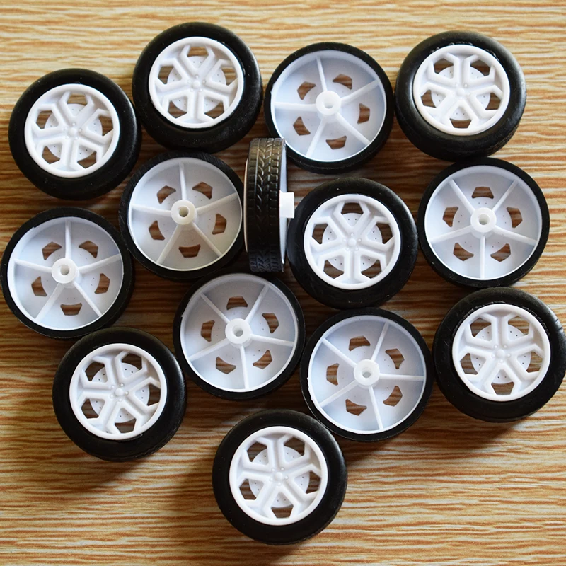 10/100pcs 2x26mm rubber wheel dron rc car plane robot kids toys for boys diy baby accessories montessori juguetes nero WR262W