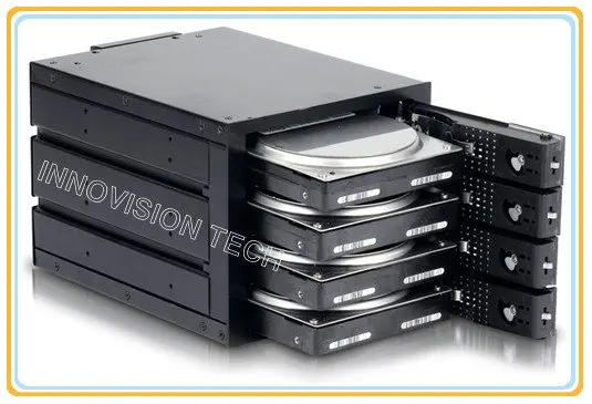 ابتكارات 6204SS 4*3.5 "الساخنة مبادلة HDD وحدة تشغل 3*5.25" CD-ROM الفضاء