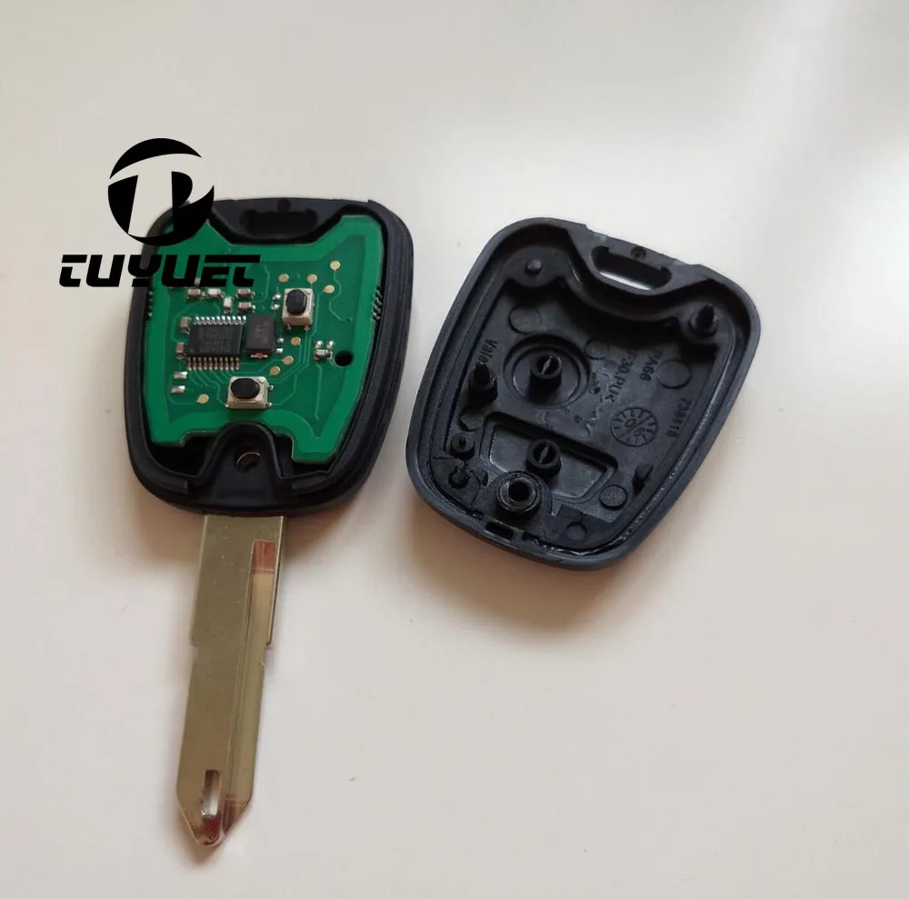 Nuova Chiave A Distanza Per PEUGEOT 206 2 Pulsante 433 MHz Con Il Circuito Integrato ID46 + Uncut Lama In Bianco