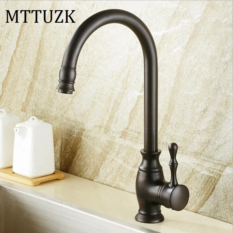 

kitchen oil bubbed copper basin faucet single handle single hole hot and cold mixer tap wash a faucet 360 degree rotation