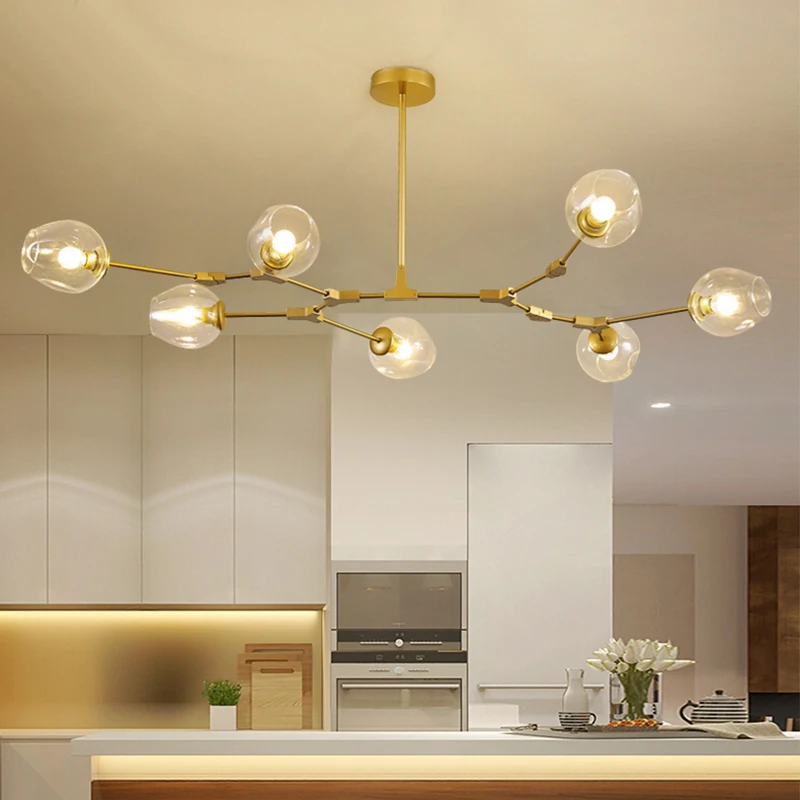 

Vintage Loft Industrial nordic Chandelier For Dining Kitchen Stair Black/Gold Suspension luminaire modern chandelier lighting