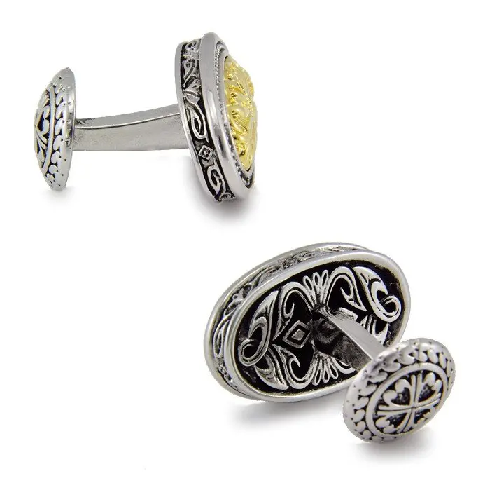 SPARTA Gold Electroplated Malta Cufflinks Cuff Links golden silver buttons Free Shipping !!!