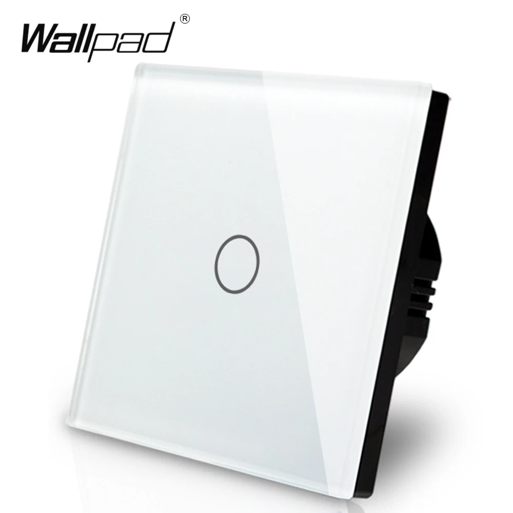 Reset Touch Wallpad EU Standard Doorbell Control White Wall Light Touch Screen Switch Glass Panel Pulse Touch Switches