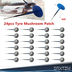 24pcs Tyre Puncture Repair Wired 4mm Plug Patch Mushroom Car Van Quad Trike tubeless tire repair kit